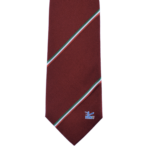 Cravatta personalizzata jacquard con logo su pala